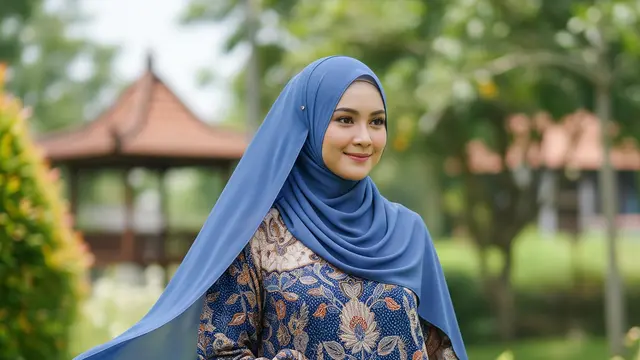 Gamis Batik Syar'i Desain Longgar