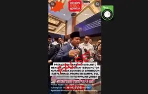 Cek Fakta: Tidak Benar Video Prabowo Umumkan Program Promo Motor Murah