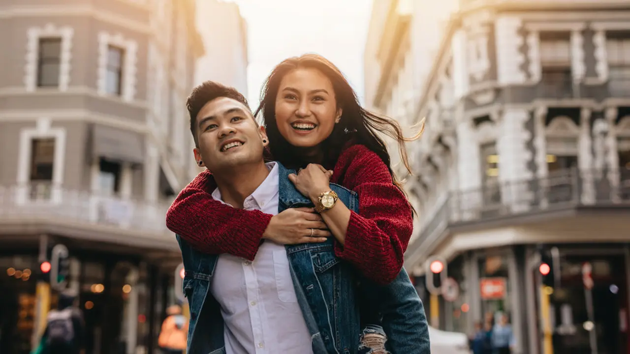 couple bahagia romantis