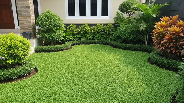 Lahan Rumput Hias untuk Resapan Alami