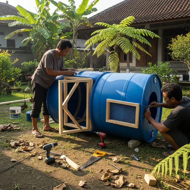 Cara Membuat Kandang Ayam dari Tong Air Bekas, Solusi Murah dan Praktis