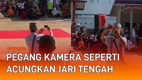 VIDEO: Pegang Kamera Seperti Acungkan Jari Tengah, Aksi Kakek Merekam Video Bikin Ngakak