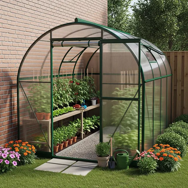 Model Greenhouse Rumahan (AI Generated)