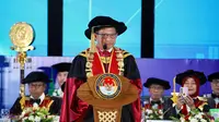 Mendagri, Tito Karnavian dalam Sidang Terbuka Senat IPDN dalam Rangka Wisuda Program Doktor Ilmu Pemerintahan, Program Magister Terapan Studi Pemerintahan, dan Program Sarjana Terapan Ilmu Pemerintahan Tahun Akademik 2023/2024 di Balairung Rudini Kampus IPDN Jatinangor, Sumedang, Jawa Barat, Senin (29/7/2024). (Foto: Istimewa)