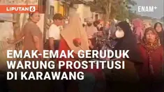 Sebuah warung remang-remang di irigasi Belendung, Klari, Karawang jadi sasaran penggerebekan emak-emak. Dalam video yang viral terekam mereka beramai-ramai mendatangi tempat yang diduga menyediakan layanan prostitusi.