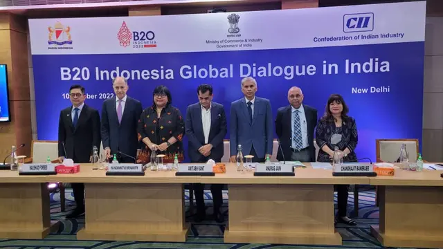 Delegasi B20 Indonesia dan Kamar Dagang dan Industri (KADIN) Indonesia menggelar roadshow dan kunjungan bilateral ke India dalam rangka sosialisasi dan promosi Presidensi G20-B20.