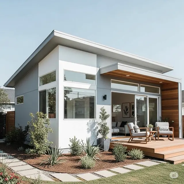Inspirasi Rumah Kecil Modern Bergaya Pinterest Clean Estetik (Image by Gemini AI)