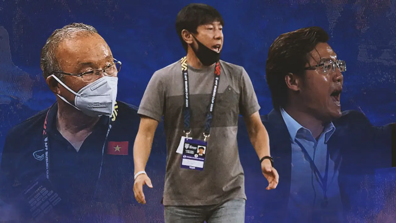 Ilustrasi - Park Hang-seo, Shin Tae-yong, Kim Pan-gon