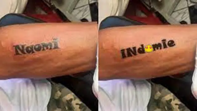 6 Tato Nama Pacar Setelah Putus Ini Diubah Nyeleneh, Kocak