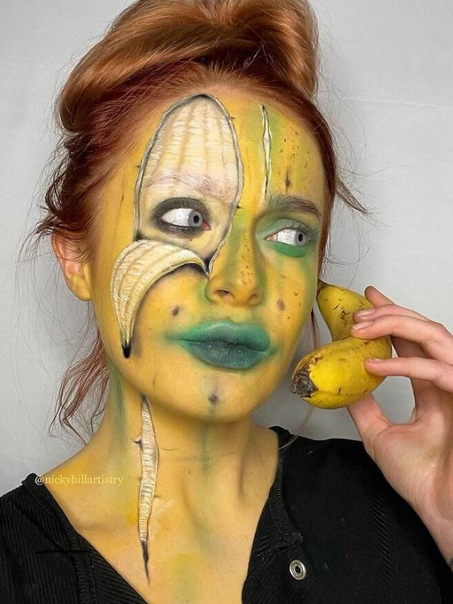 Wanita Ini Buat Ilusi Optik hingga Wajah Seleb dari Makeup, 7 Hasilnya Mengagumkan