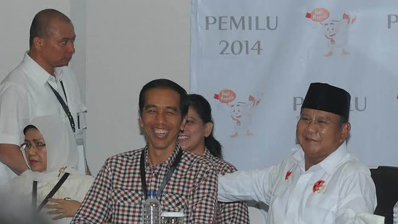 Suasana Akrab Jokowi dan Prabowo di KPU