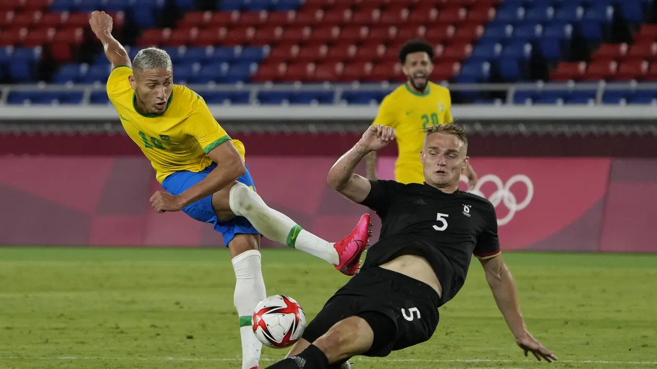 Foto: Striker Brasil Richarlison Pimpin Daftar Top Skor Sementara Cabang Sepak Bola Putra Olimpiade Tokyo 2020