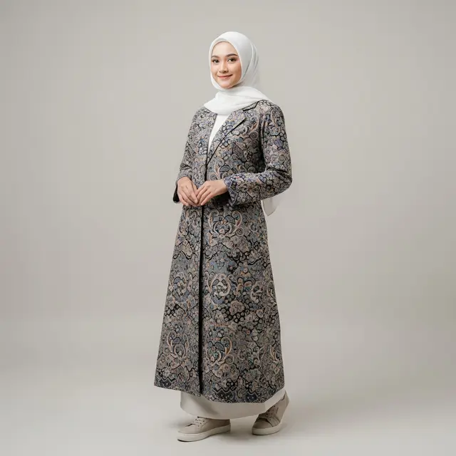 Model Gamis Blazer Brokat Cocok untuk Acara Apa/ Ilustrasi AI