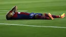Barcelona secara mengejutkan dipermalukan tamunya Paris Saint-Germain (PSG) dengan skor telak 1-4. (AP Photo/Joan Monfort)