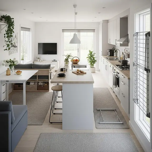 Ide Rumah Sempit Tapi Punya Ruang Jemur dan Dapur Fungsional