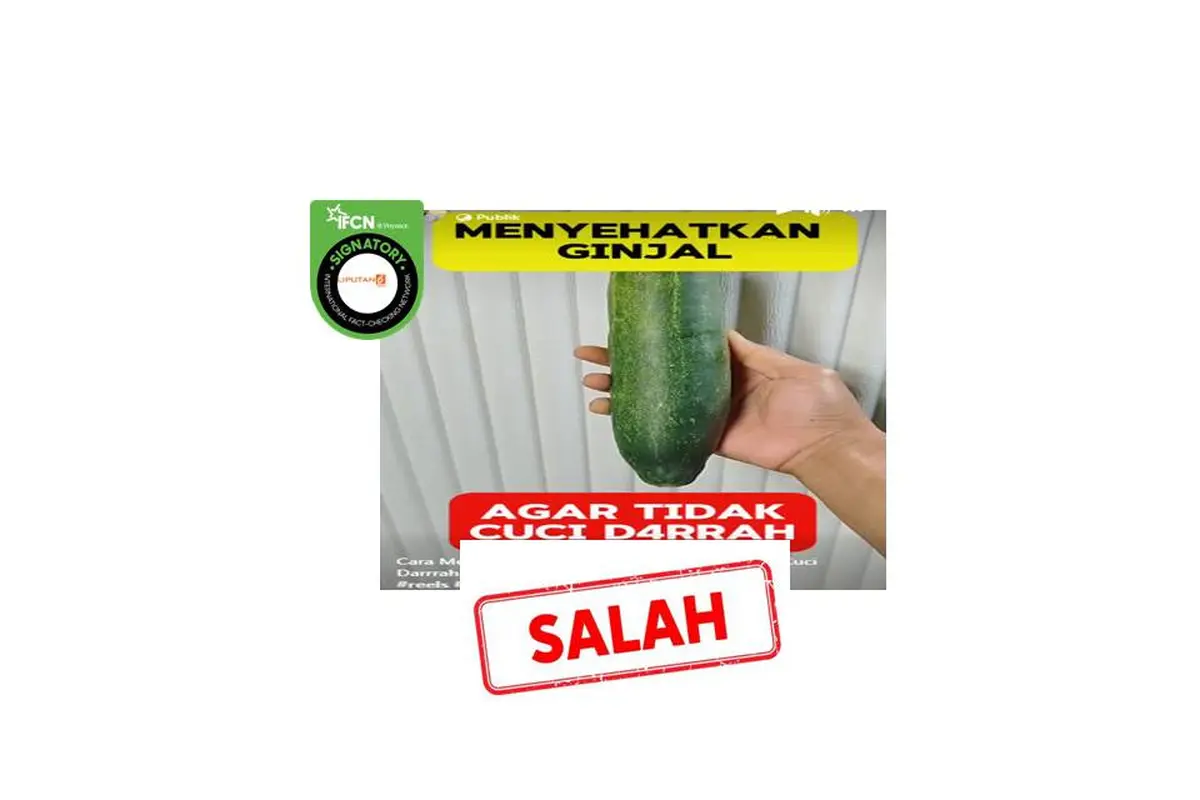 Cek fakta mentimun sembuhkan gagal ginjal