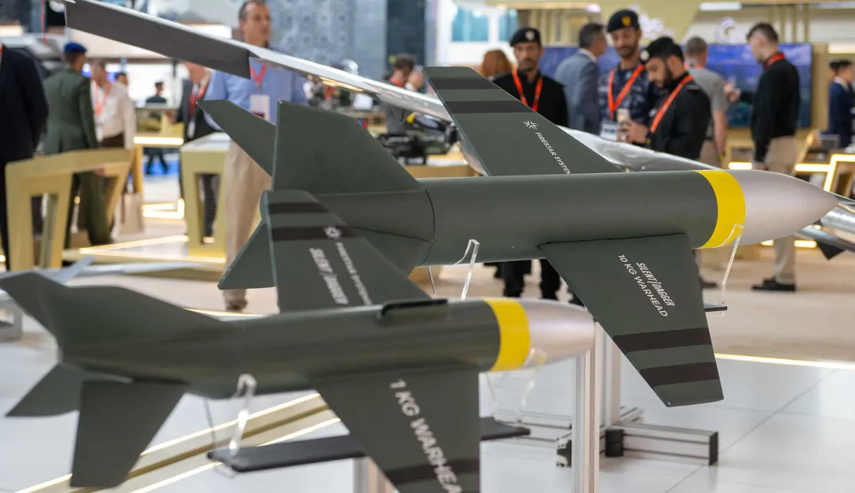 UMEX merupakan sebuah ajang Pameran dan Konferensi Sistem Tak Berawak Internasional yang dihelat di Abu Dhabi, Uni Emirat Arab pada 23-25 Januari 2024. (Ryan LIM/AFP)