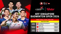 Link Live Streaming BWF KFF Singapore Badminton Open 2026: Babak 16 Besar di Vidio