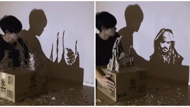 Pria Ini Buat Karya Seni Bayangan Bermodal Kardus, 6 Hasilnya Mengagumkan