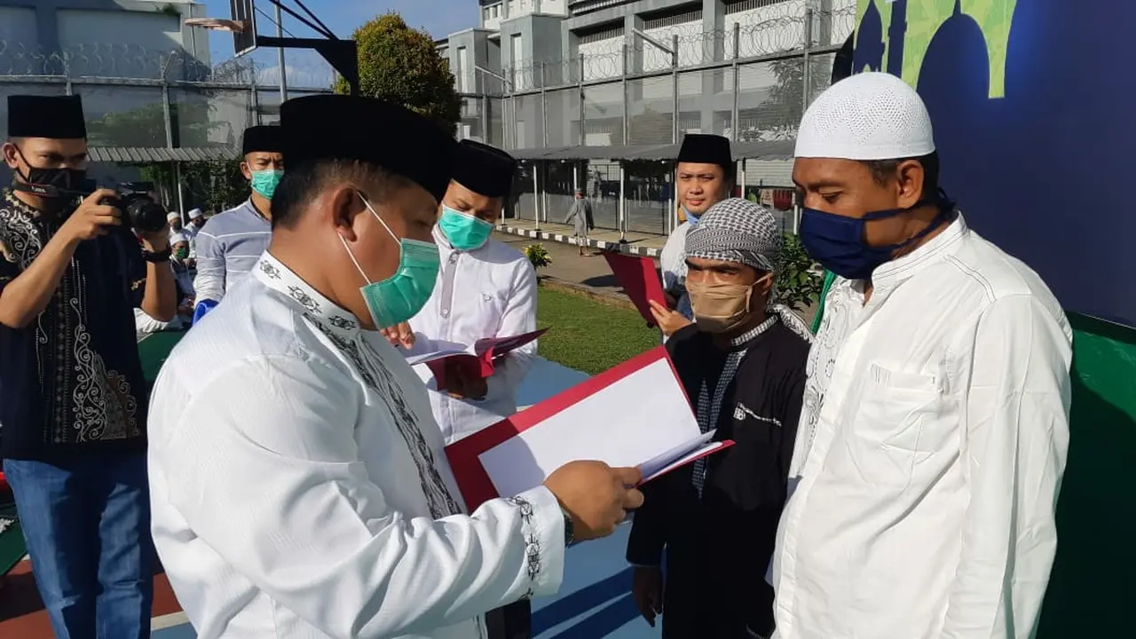 Ratusan napi di Lapas Gunung Sindur Bogor dapat remisi lebaran.