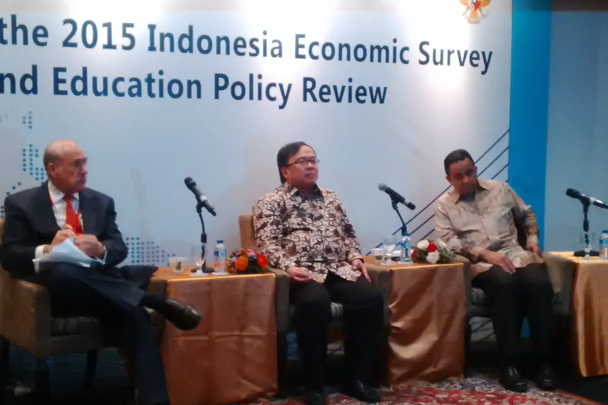 OECD menggelar Launch of the 2015 Indonesia Economic Survey and Education Politic Review di Hotel Borobudur, Jakarta. (Fiki Ariyanti/Liputan6.com)