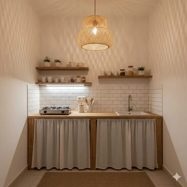 Dapur Rumah Kecil 2x2 Meter Gaya Japandi