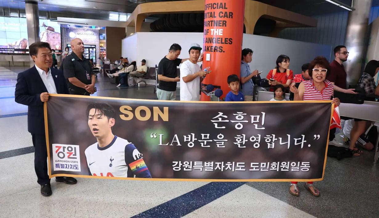 Son Heung-min dikabarkan tengah bersiap menandatangani kontrak dengan klub MLS, LAFC, dan akan diperkenalkan paling cepat pada 6 Agustus 2025 waktu setempat. (Patrick T. Fallon/AFP)