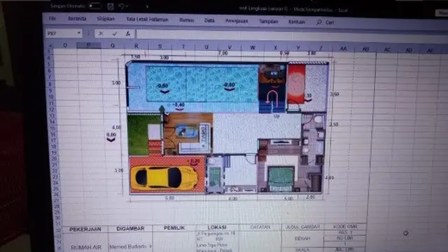 desain rumah pakai excel