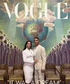 Tanpa ball gown, Georgina Rodriguez dan Cristiano Ronaldo kenakan busana serba putih formal di hari pernikahan (@voguemagazine)
