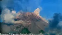 Gunung Merapi luncurkan awan panas. (Foto: Liputan6.com/Wisnu Wardhana)