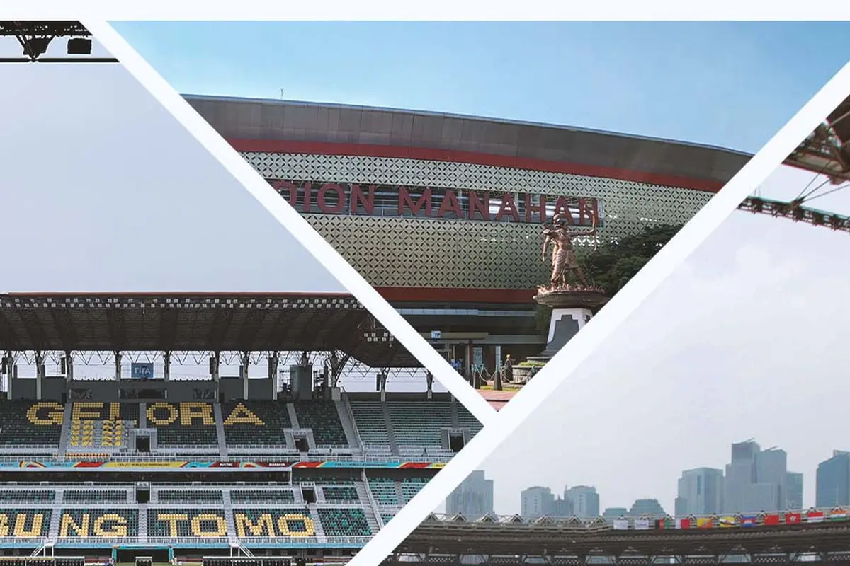 Kolase - Stadion yang dipakai Timnas Indonesia 10 tahun terakhir: SUGBK, Bung Tomo, Manahan, Pakansari