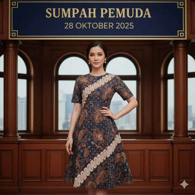 7 Model Dress Batik Simpel dan Elegan untuk Peringati Sumpah Pemuda 28 Oktober 2025, Tampil Anggun dengan Sentuhan Nasionalisme