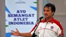 Menpora Roy Suryo melepas atlit yang akan berlaga di Asian Games, Jakarta, Kamis (11/9/2014) (Liputan6.com/Miftahul Hayat)