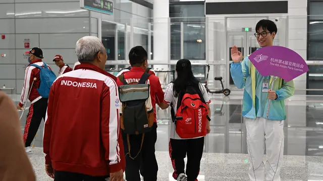 FOTO Kontingen NPC Indonesia Tiba di Hangzhou