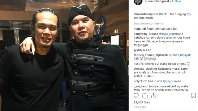 Ahmad Dhani dan Pay (Instagram/ @ahmaddhaniprast)