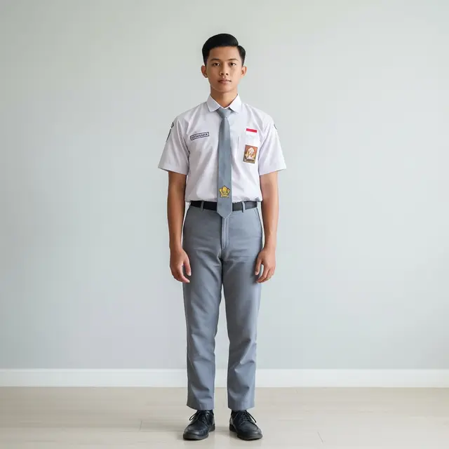 Model Rambut Pria Pendek Rapi Anak Sekolah/ Gemini AI