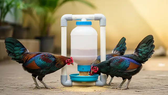 Cara Merakit Tempat Pakan Ayam Sistem Gravitasi Sederhana