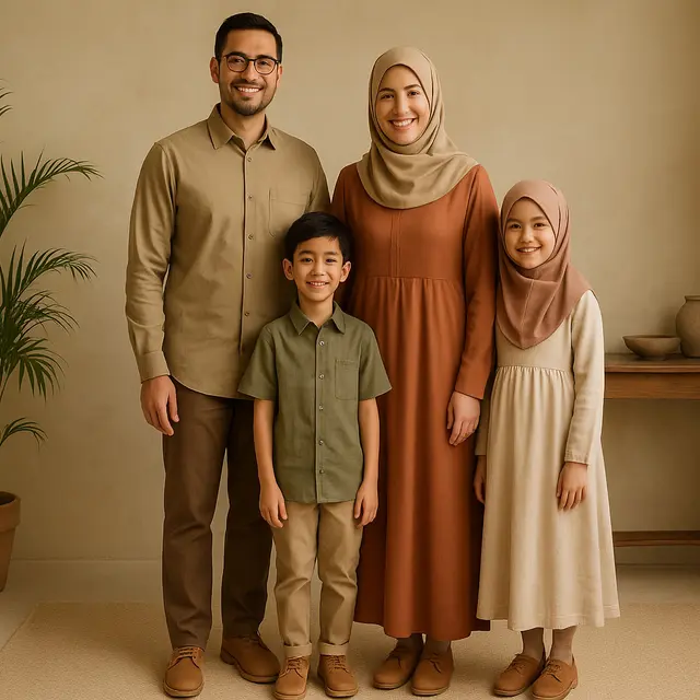 Rekomendasi Baju Kembaran untuk Idul Adha/via AI