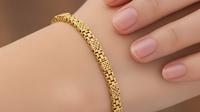 Gelang Emas Model Box Chain. (Foto: Gemini AI)