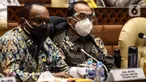 Menteri Perhubungan Budi Karya Sumadi mengikuti Rapat Dengar Pendapat bersama Komisi V DPR RI di Kompleks Parlemen Senayan, Rabu (25/11/2020). Rapat membahas kesiapan infrastruktur dan transportasi saat libur Natal 2020 dan Tahun Baru 2021 di tengah Pandemi Covid-19. (Liputan6.com/Johan Tallo)