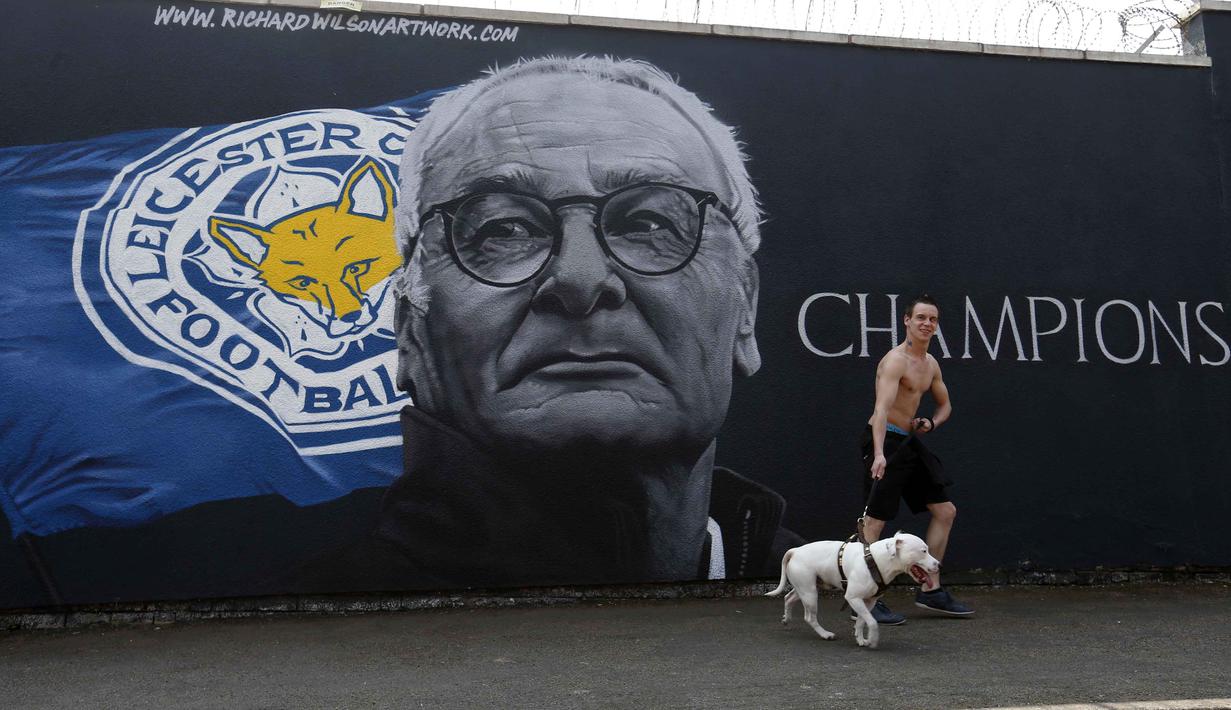 Aksi Nyentrik Fans Leicester City Foto Bola Com