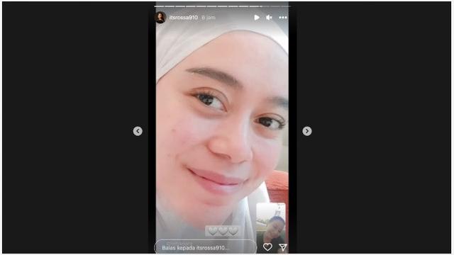 Lesti Kejora saat video call dengan Rossa (Foto: Instagram Rossa)