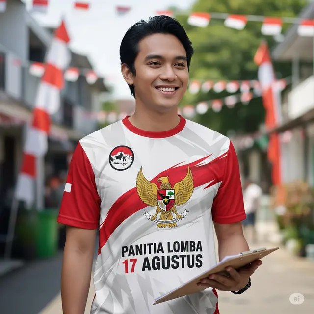 Kombinasi Merah-Putih Modern