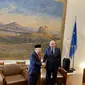 Wapres Ma'ruf Amin menggelar pertemuan dengan pemimpin parlemen Yunani di Athena. (Foto: Setwapres)