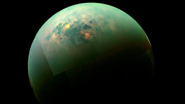Foto Titan, si bulan Saturnus, yang diambil dari wahan NASA Cassini (NASA)