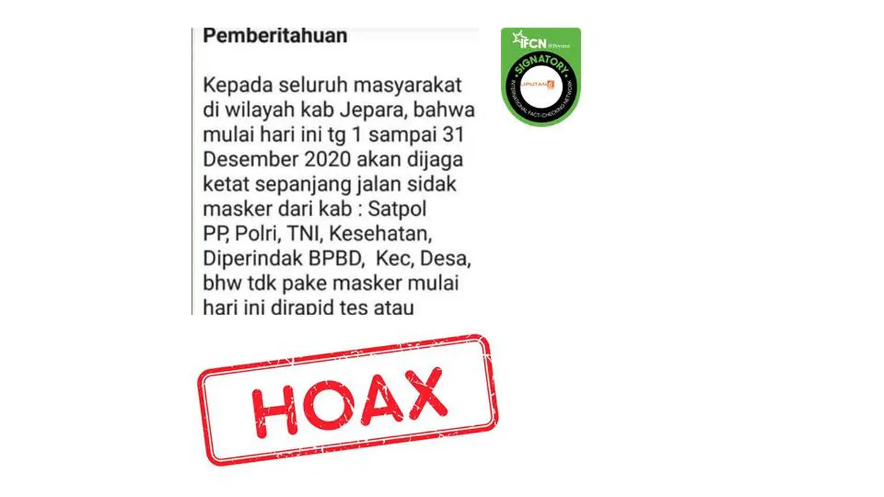 Cek Fakta Pemkab Jepara sidak masker