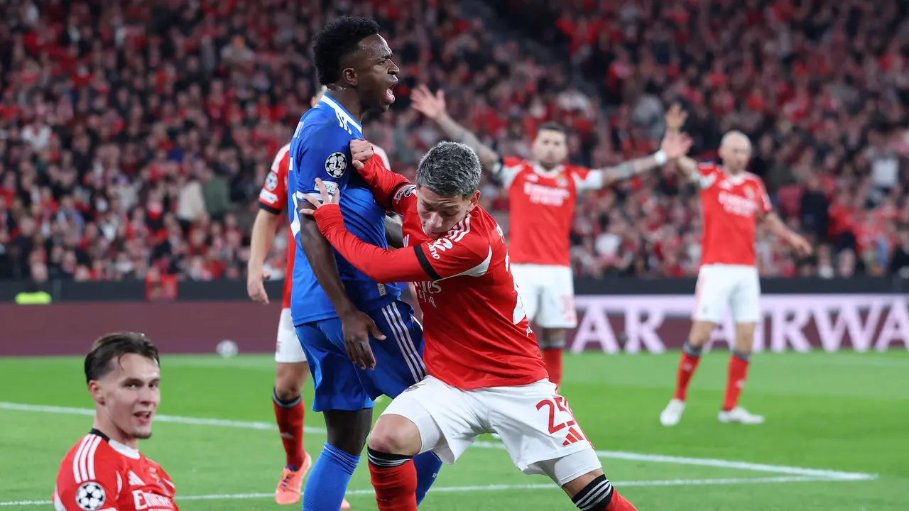 Foto: Deretan Drama di Laga Panas Benfica Vs Real Madrid di Play Off Liga Champions 2025/2026