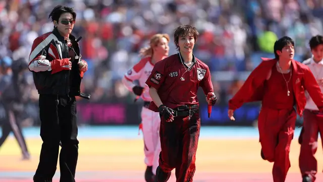 BTS Tampil Membara di FIFA World Cup 2026 Halftime Show, Seragam Merah Putih Hitam Jadi Sorotan