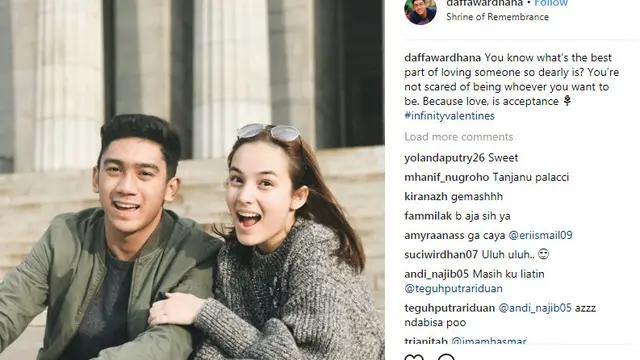 Chelsea Islan dan Daffa Wardhana