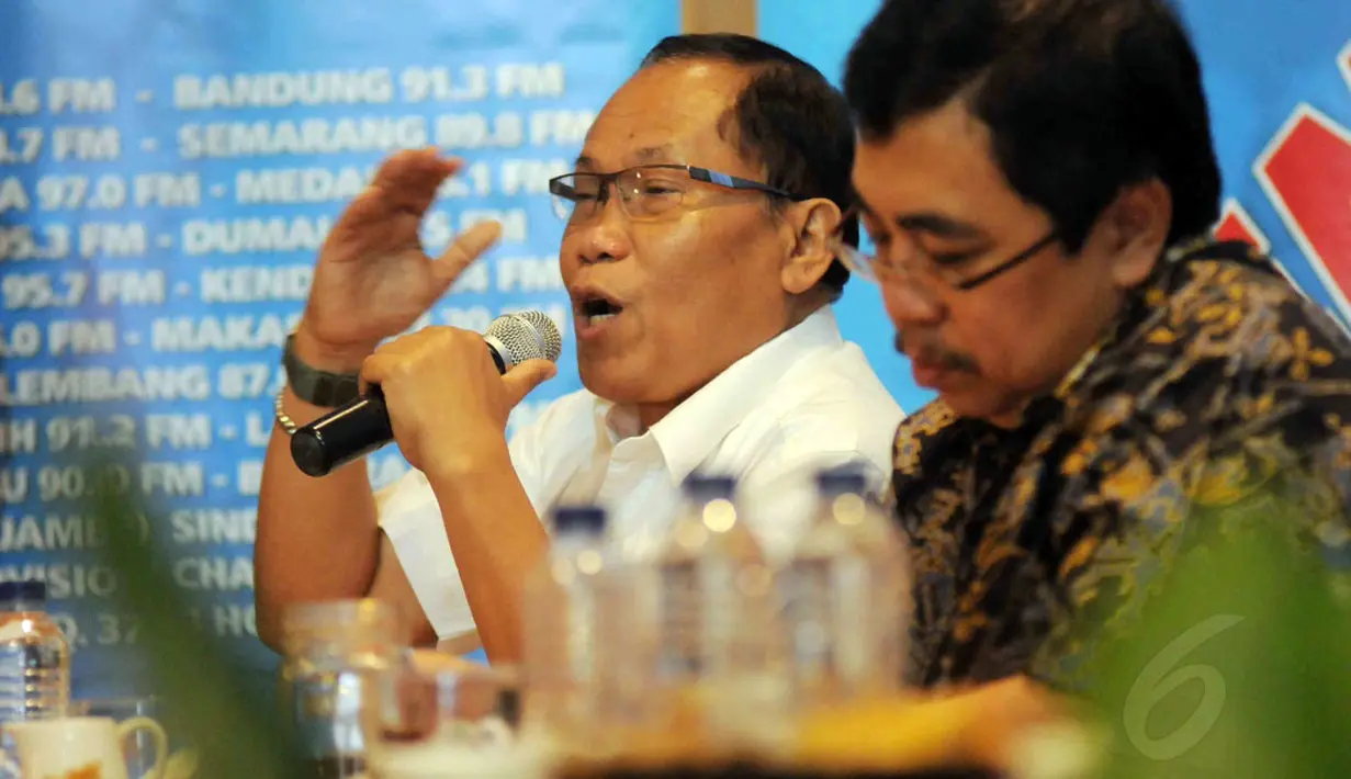 Dalam diskusi yang membahas polemik Pilkada langsung atau tidak langsung, politisi PDIP, Rahadi Zakaria menilai Indonesia justru lebih hebat dibanding Inggris dan Amerika Serikat. (13/9/2014). (Liputan6.com/Herman Zakharia)